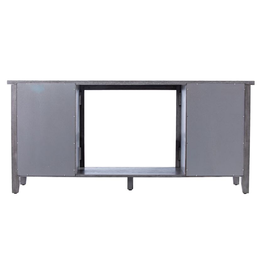 Edderton Touch Screen Electric Fireplace w/ Media Storage