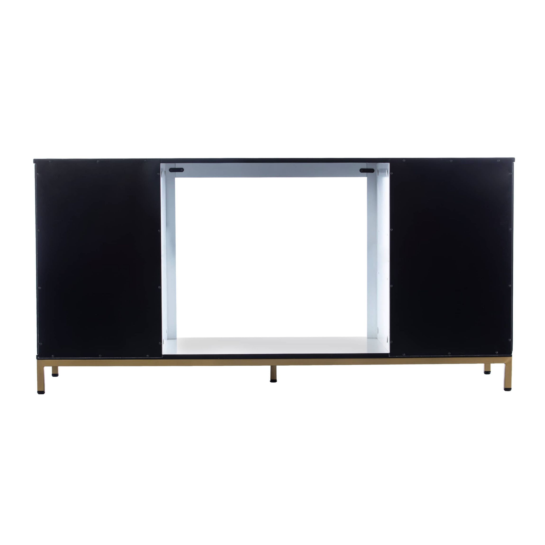Daltaire Touch Screen Electric Fireplace w/ Media Storage