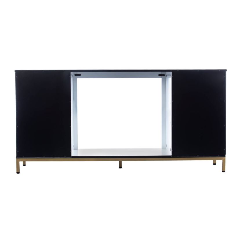 Daltaire Touch Screen Electric Fireplace w/ Media Storage