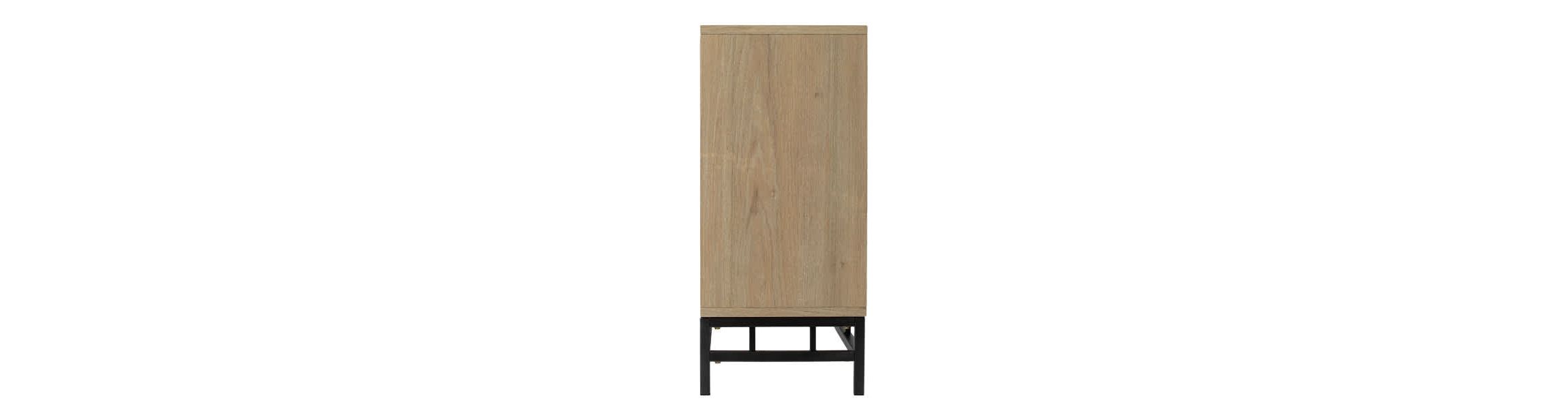 Hollesborne Touch Screen Electric Fireplace w/ Media Storage - Natural
