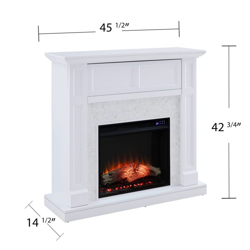 Nobleman Tiled Touch Screen Electric Media Fireplace