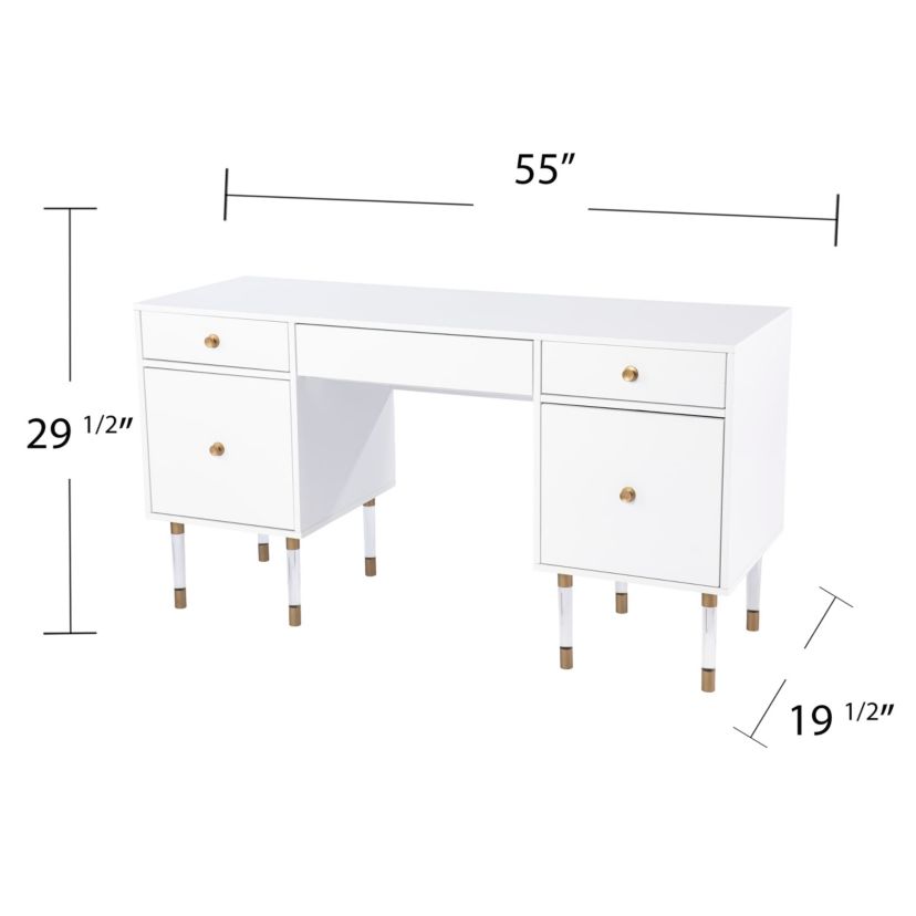 Holly & Martin Helston White Writing Desk