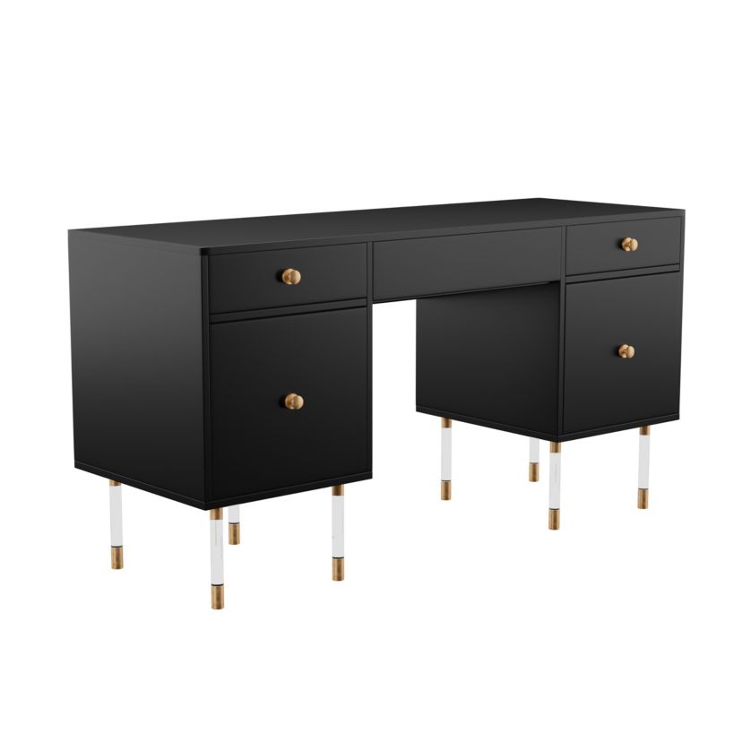 Holly & Martin Helston Black Writing Desk