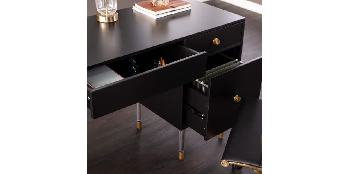 Holly & Martin Helston Black Writing Desk