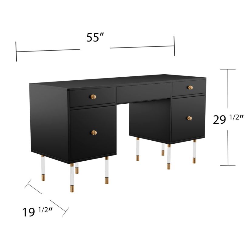 Holly & Martin Helston Black Writing Desk