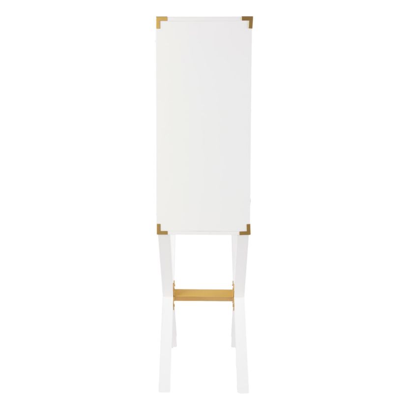 Campaign Tall Bar Cabinet w/ Storage