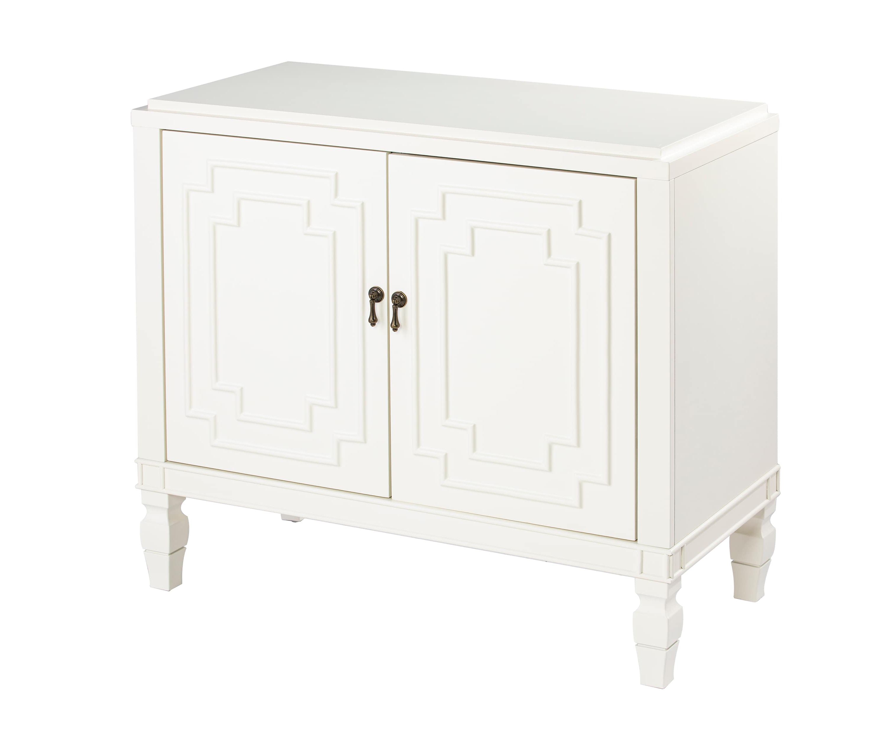 Tropman Antique White Double-Door Accent Cabinet