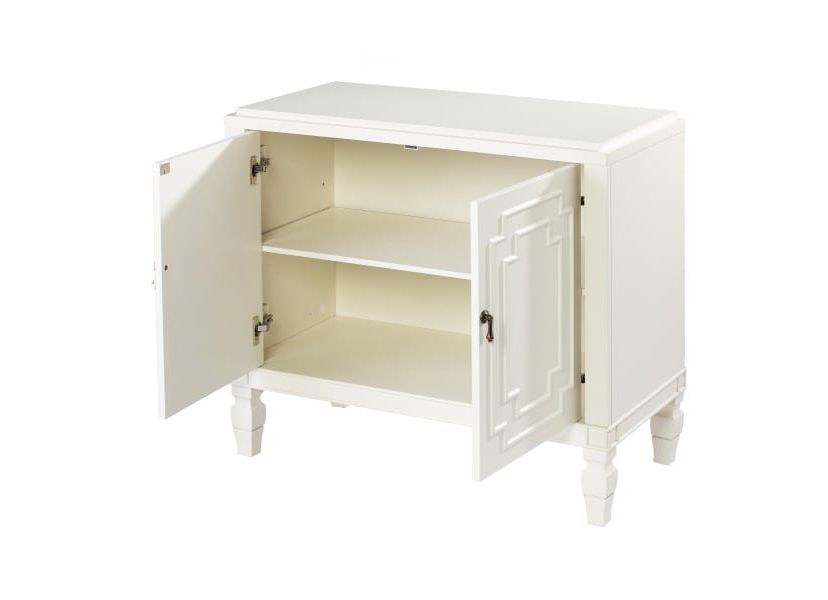 Tropman Antique White Double-Door Accent Cabinet