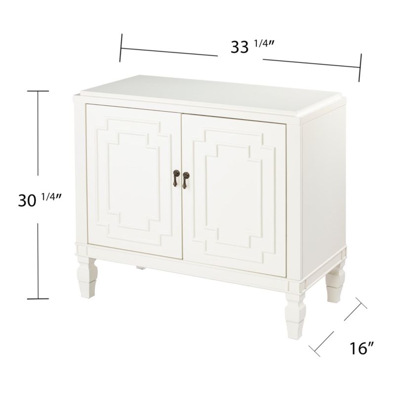 Tropman Antique White Double-Door Accent Cabinet