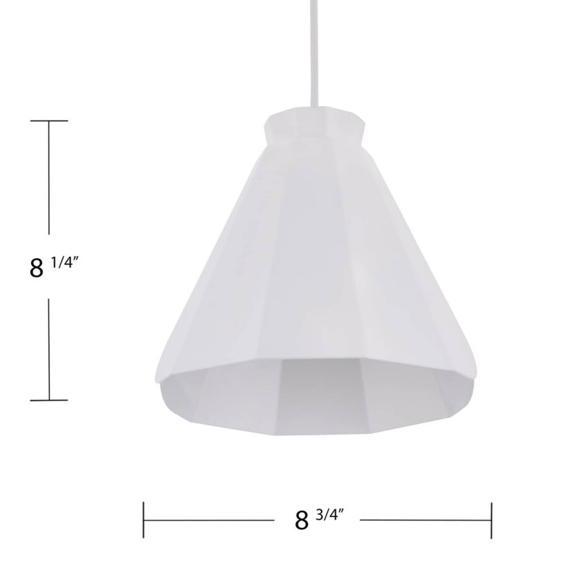 Millie White Midcentury Modern Pendant Lamp