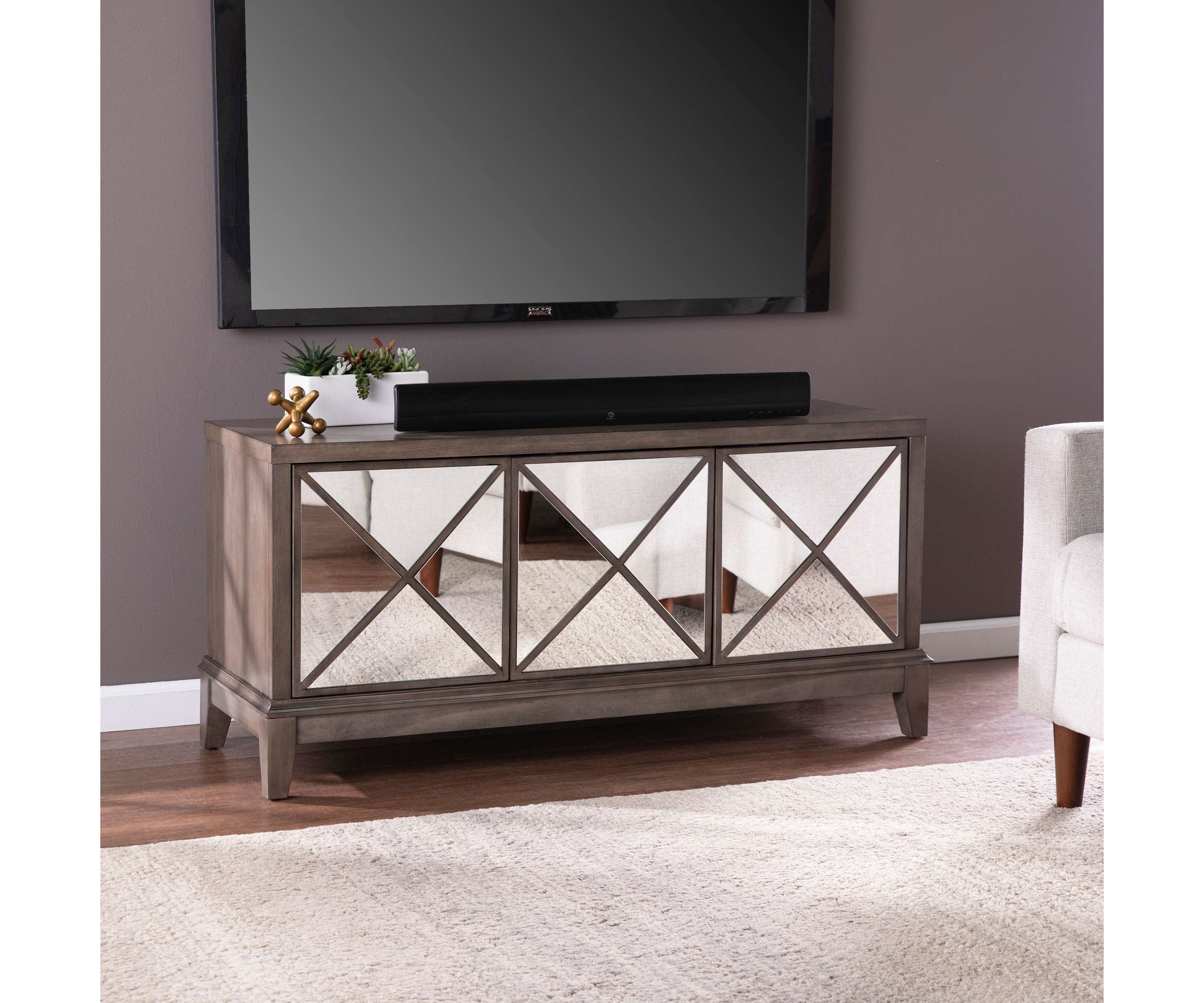 Wallaston Mirrored Media Cabinet