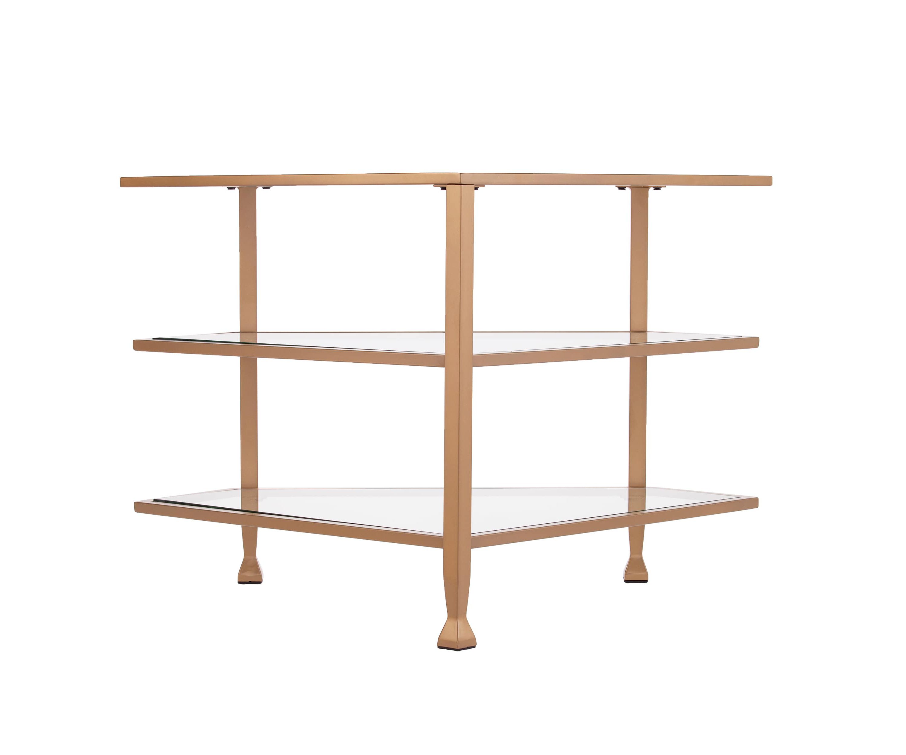 Jaymes Metal/Glass Corner TV Stand