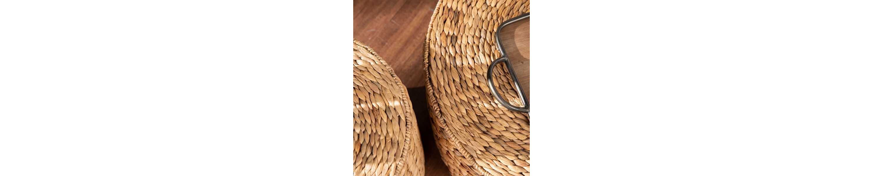 Satalia Round Water Hyacinth Storage Tables – 2 Piece Set