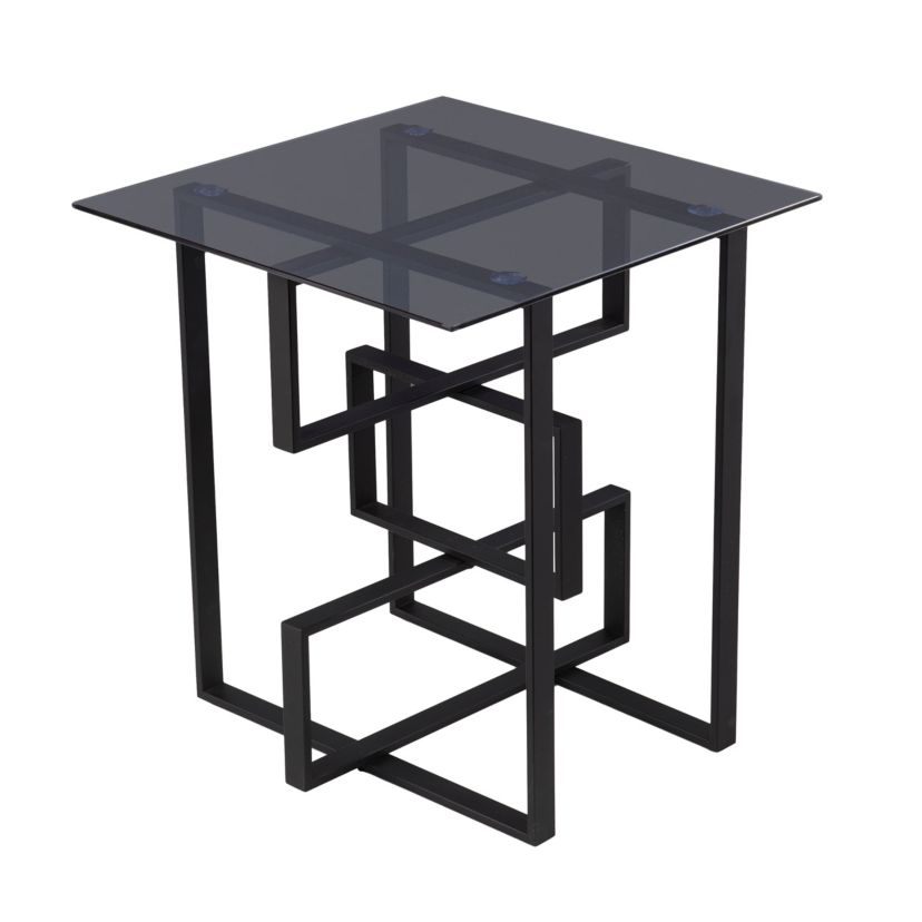 Clanlin Glass-Top Accent Table