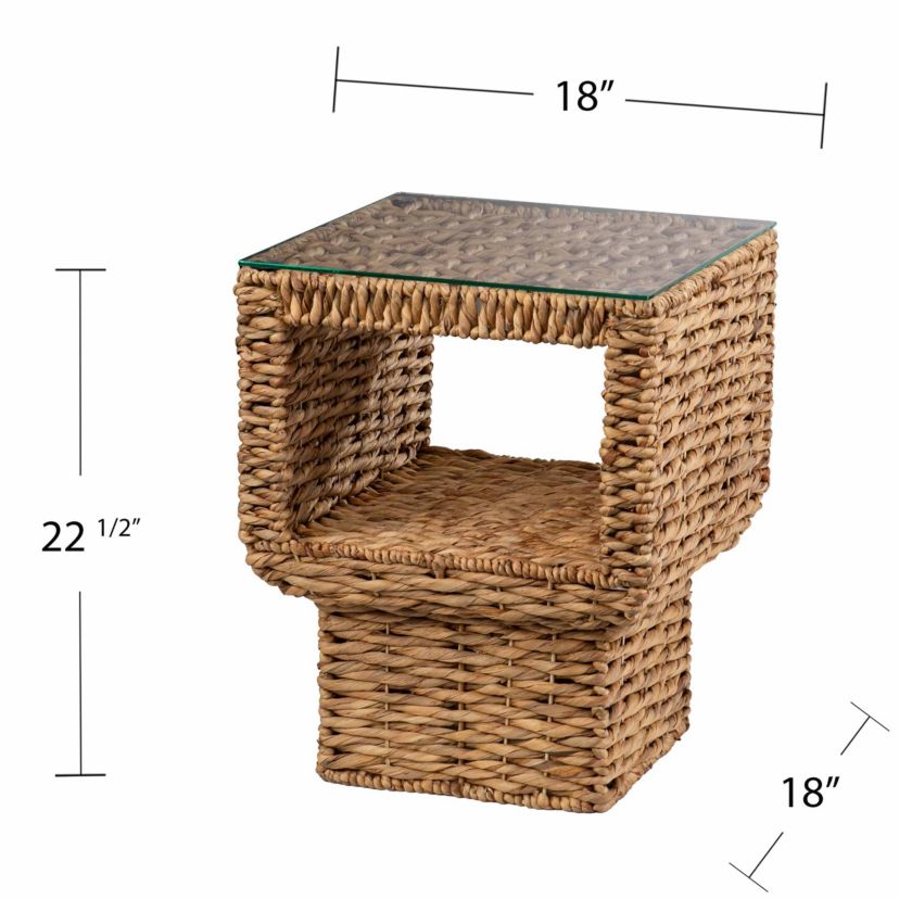 Pallston Water Hyacinth Accent Table