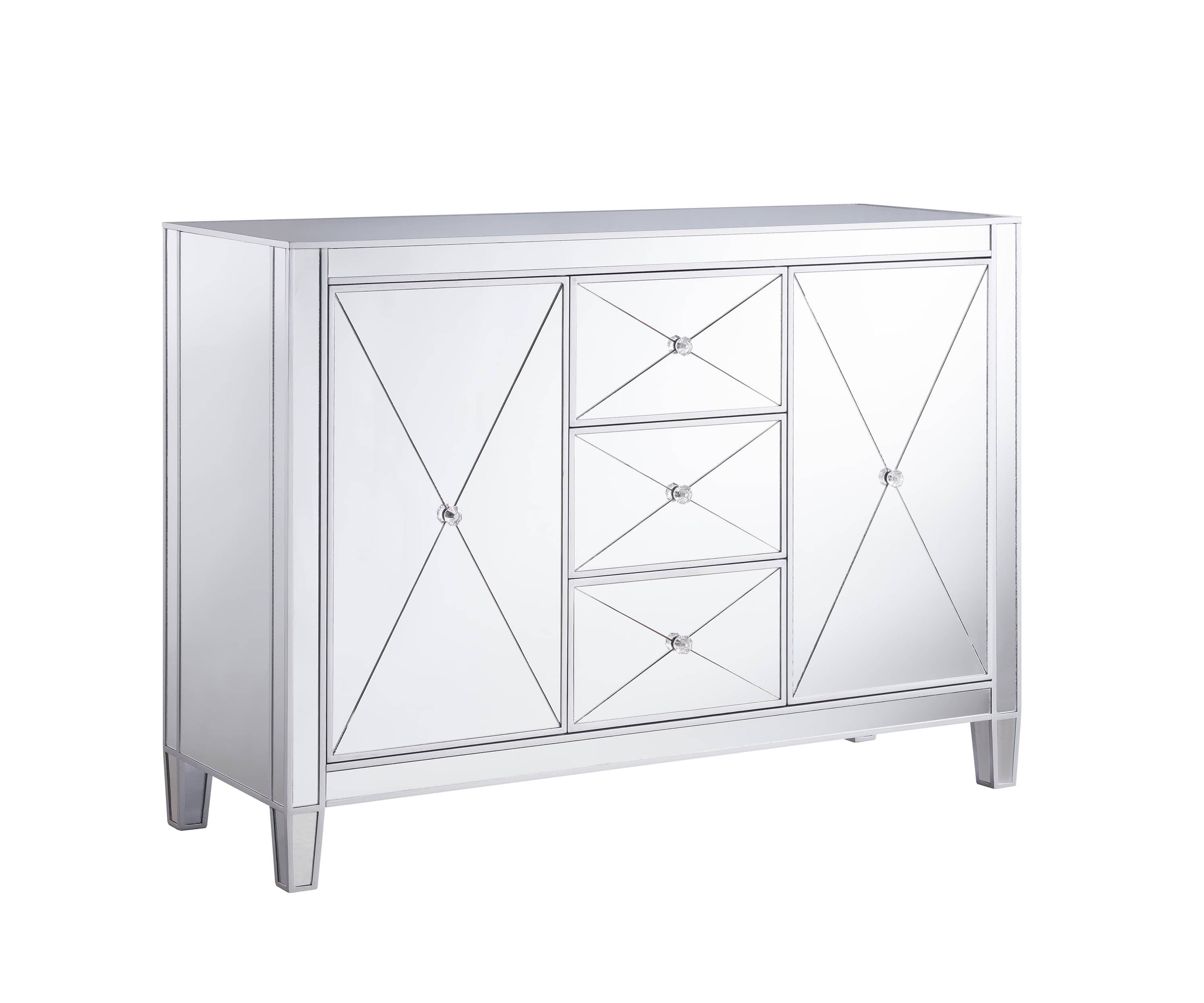 Mirage 3-Drawer Mirrored Cabinet