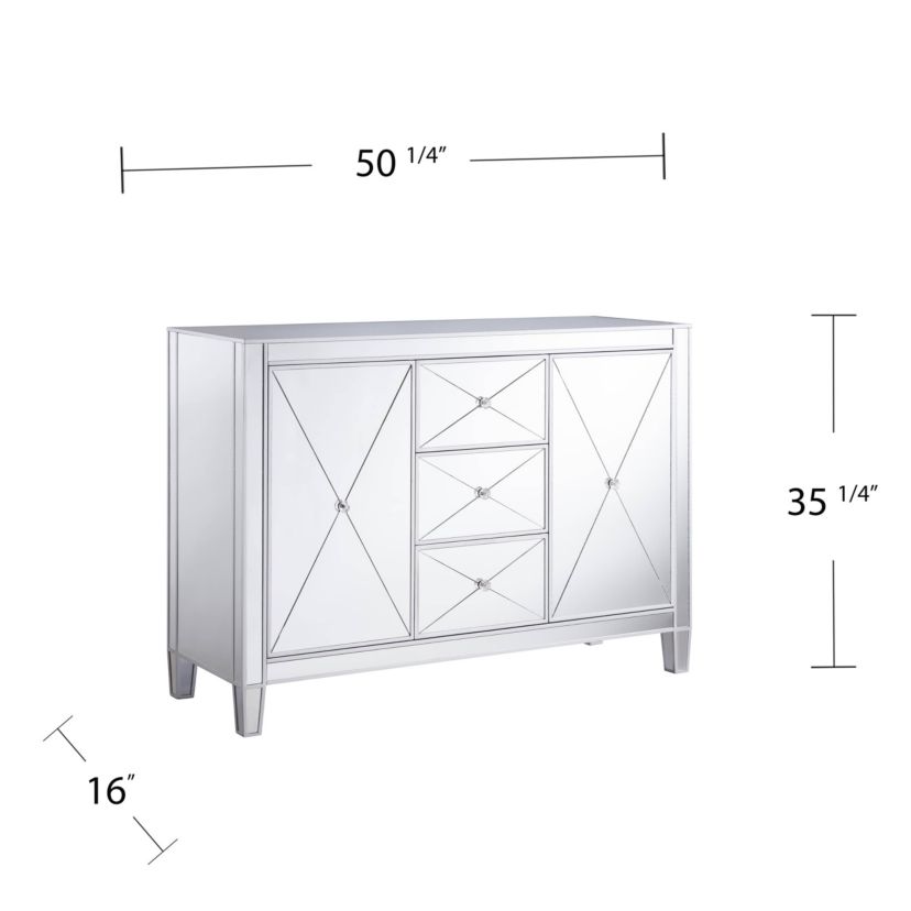 Mirage 3-Drawer Mirrored Cabinet