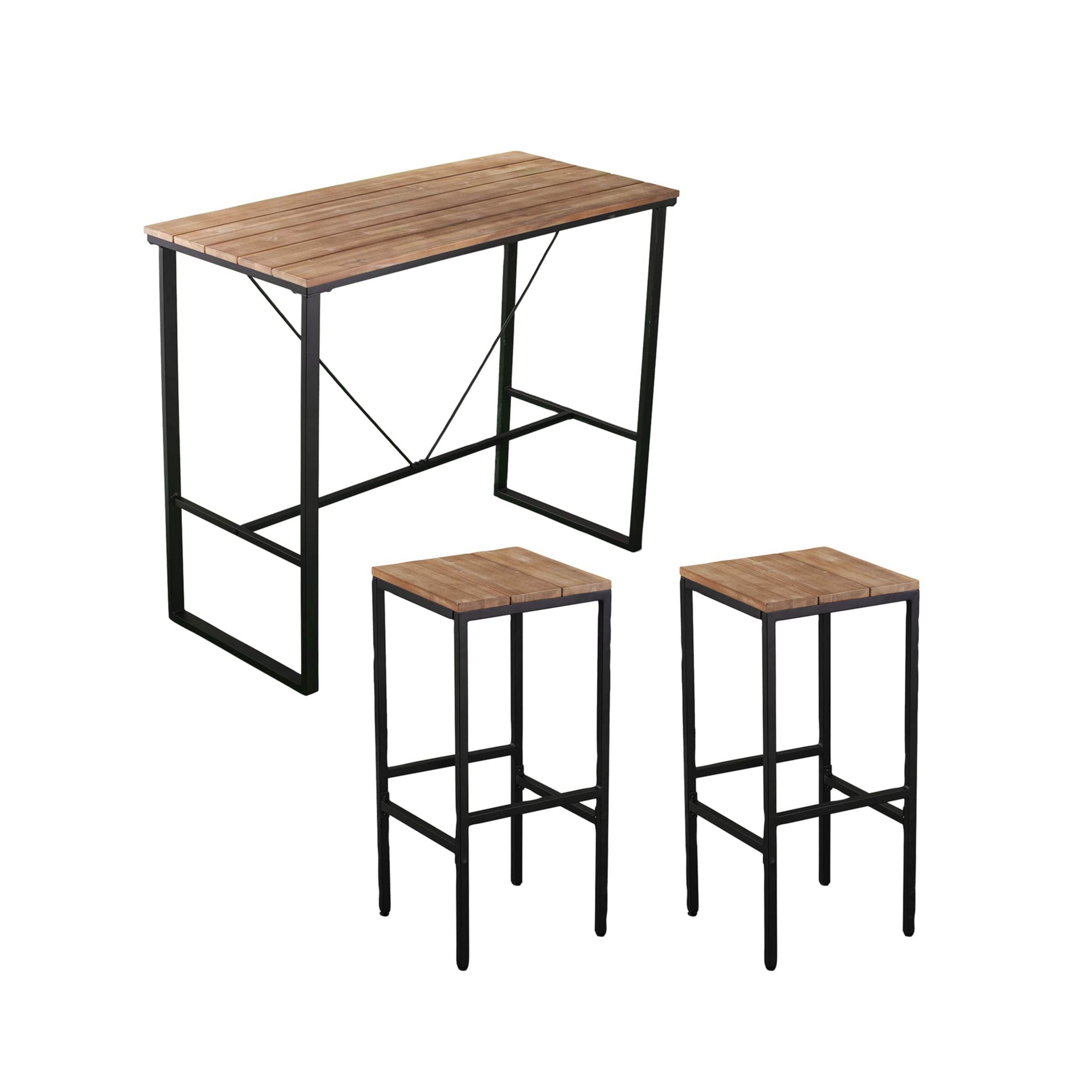 Venallo 3 Piece Indoor/Outdoor Space Saving Bar Set