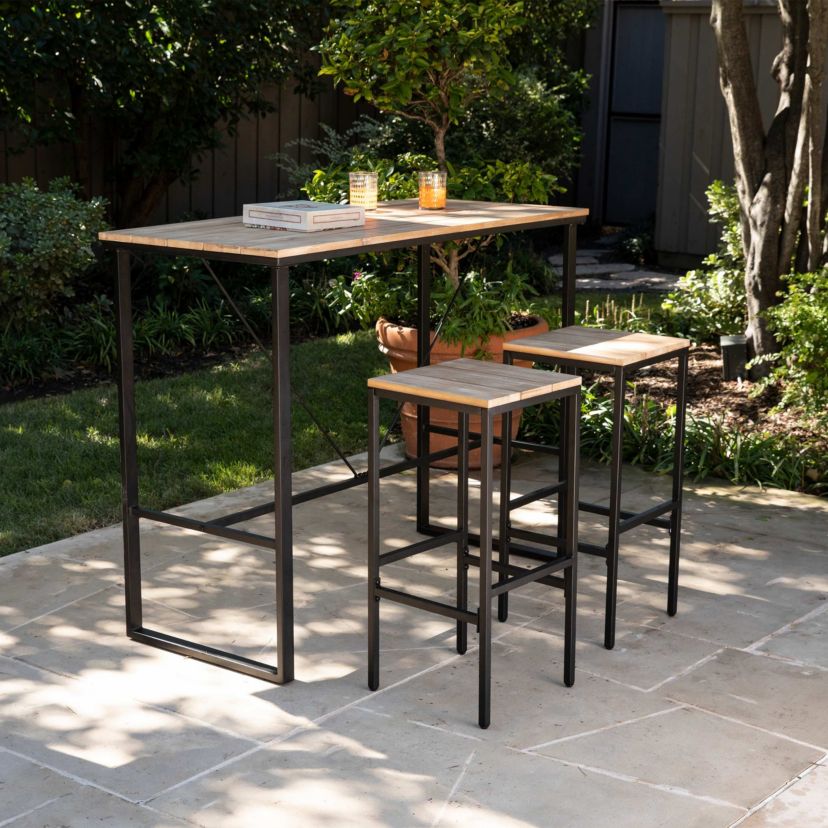 Venallo 3 Piece Indoor/Outdoor Space Saving Bar Set