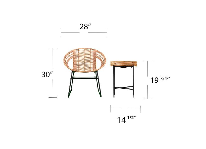 Alandhra Indoor/Outdoor 3 Piece Bistro Set