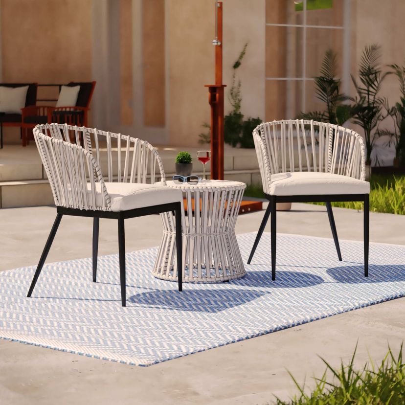 Melilani Outdoor Chairs w/ Cushions – 2 Piece Set