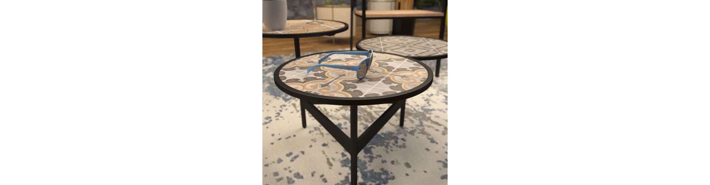 Lorengo Outdoor 3-Tier Cocktail Table