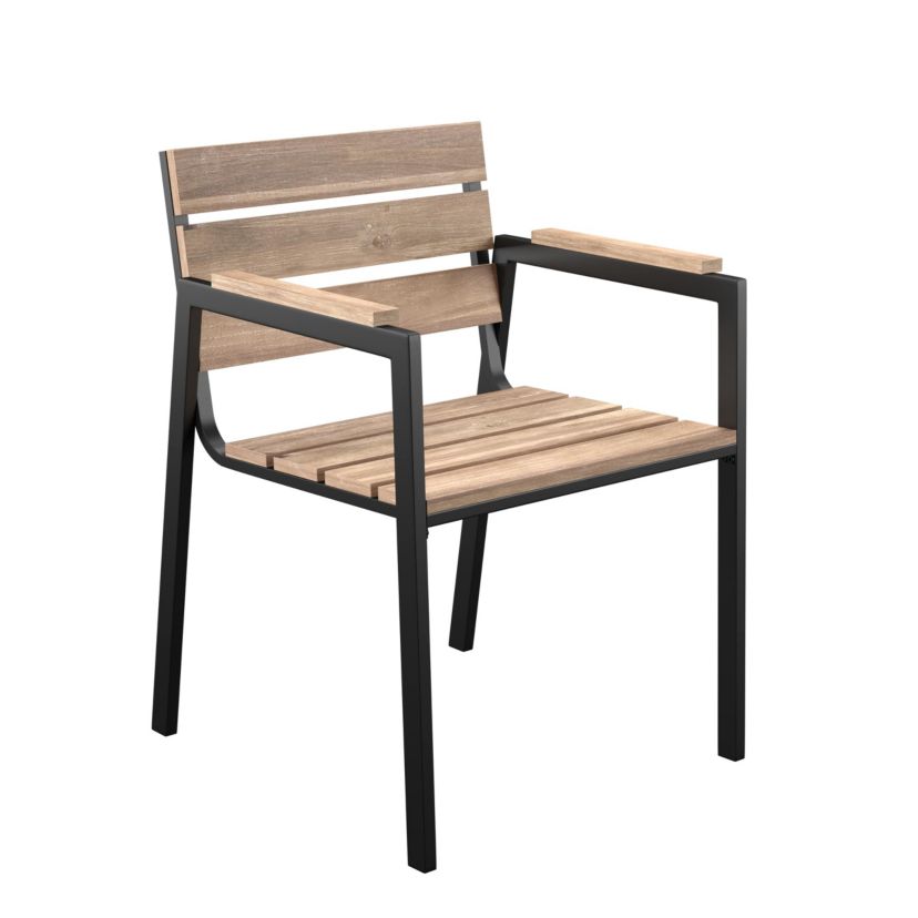 Standlake Slatted Outdoor Chairs – 2 Piece Set