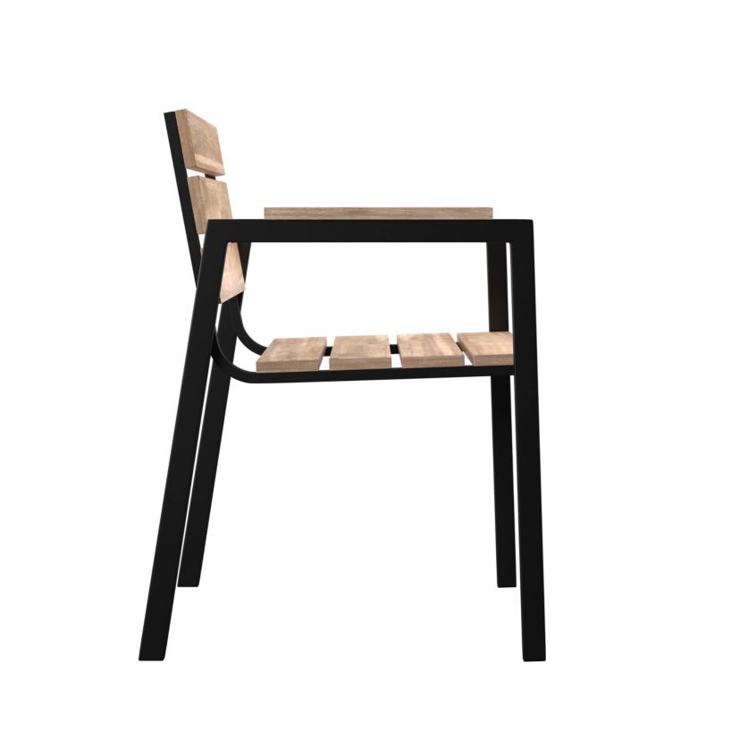 Standlake Slatted Outdoor Chairs – 2 Piece Set