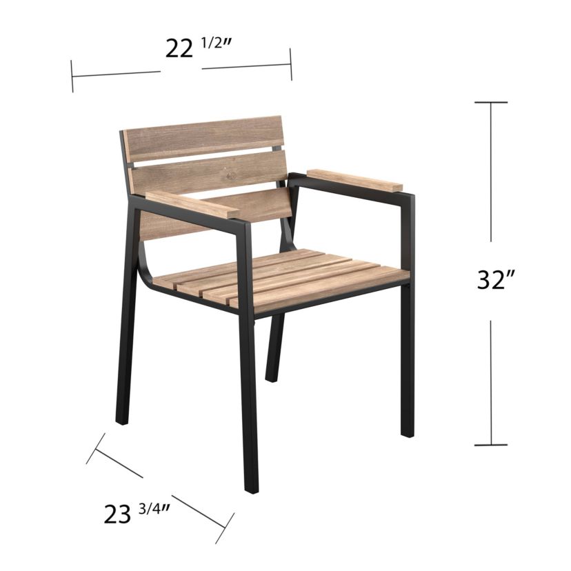 Standlake Slatted Outdoor Chairs – 2 Piece Set