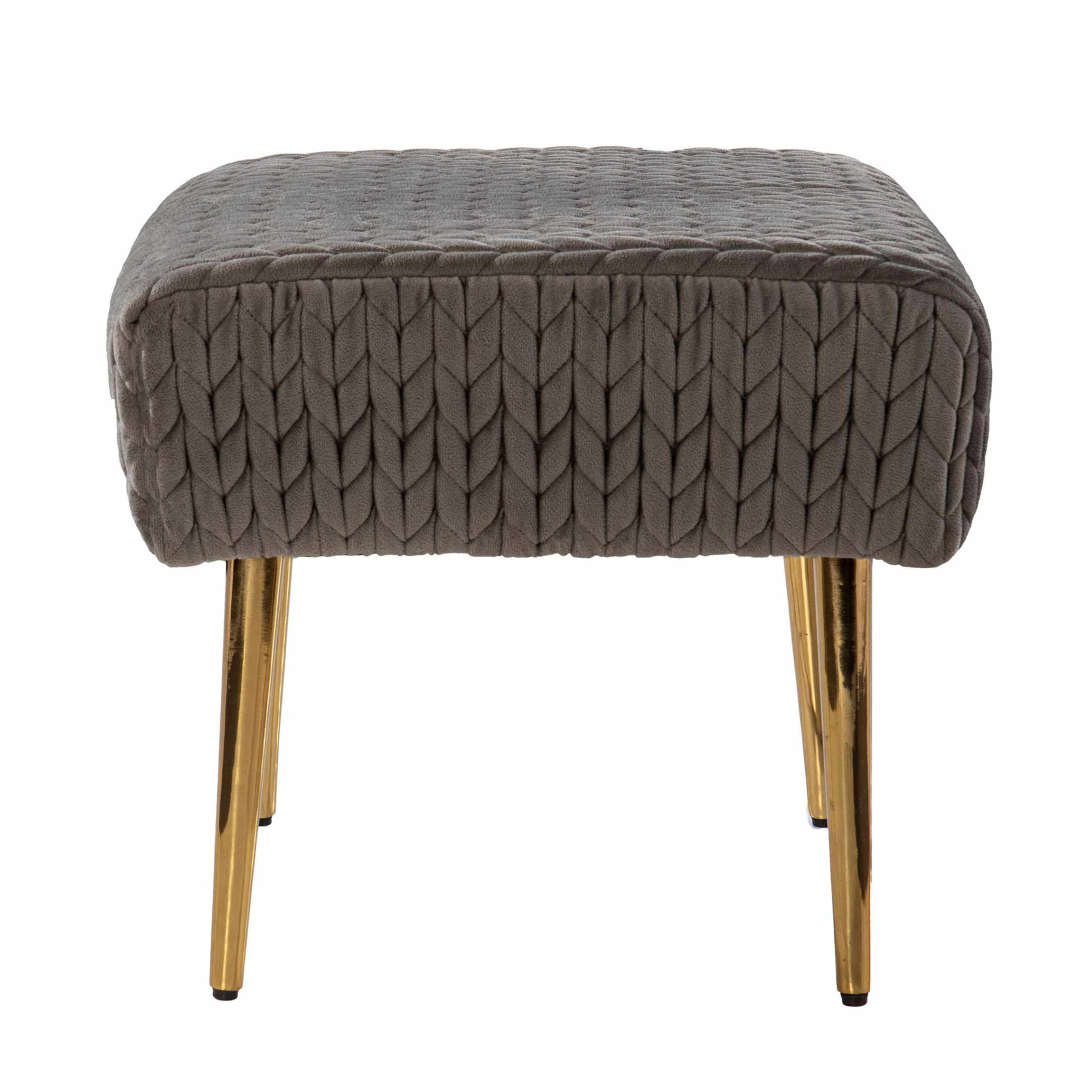 Medlana Woven Upholstered Ottoman