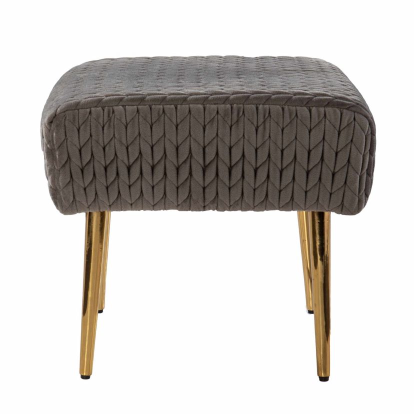 Medlana Woven Upholstered Ottoman