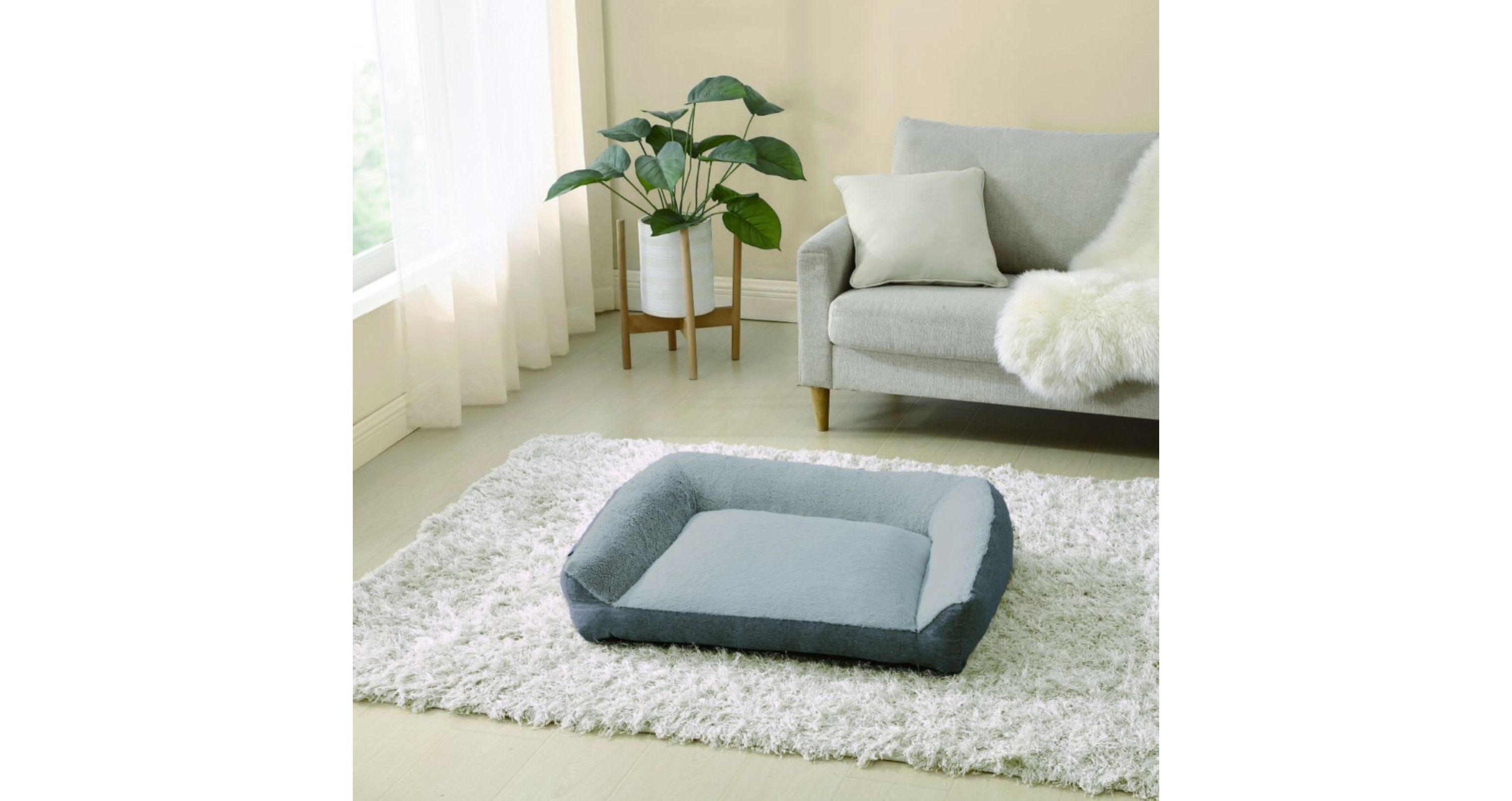 Sealy® Supportive Plush Pet Couch, Gray