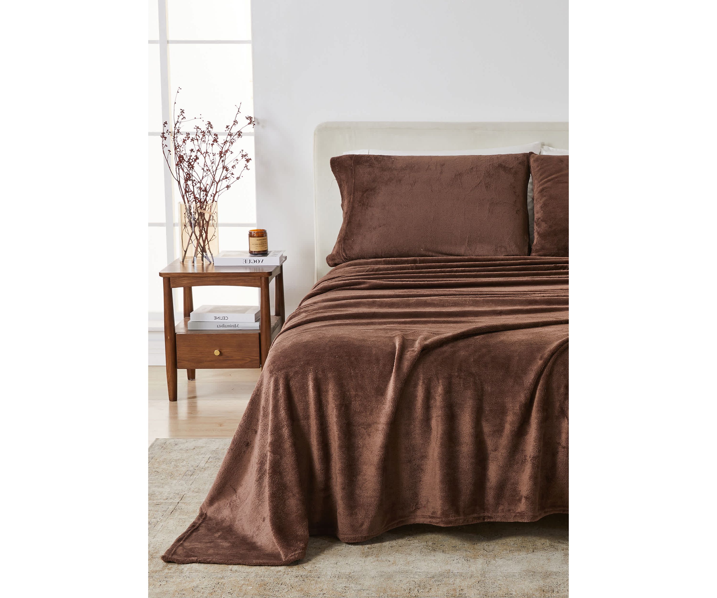 Ultra Soft Velvet Plush Solid Sheet Set