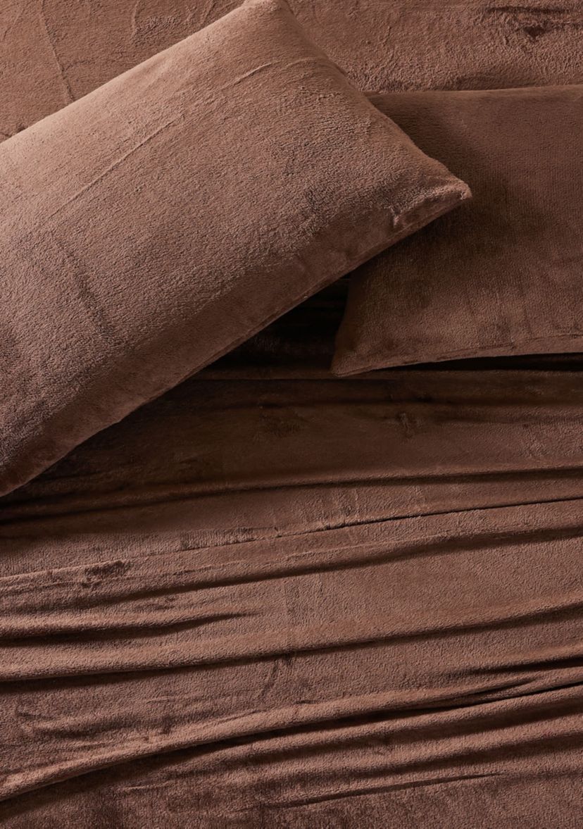 Ultra Soft Velvet Plush Solid Sheet Set