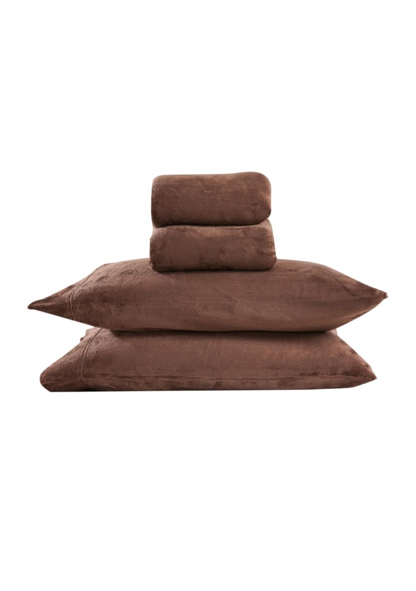 Ultra Soft Velvet Plush Solid Sheet Set