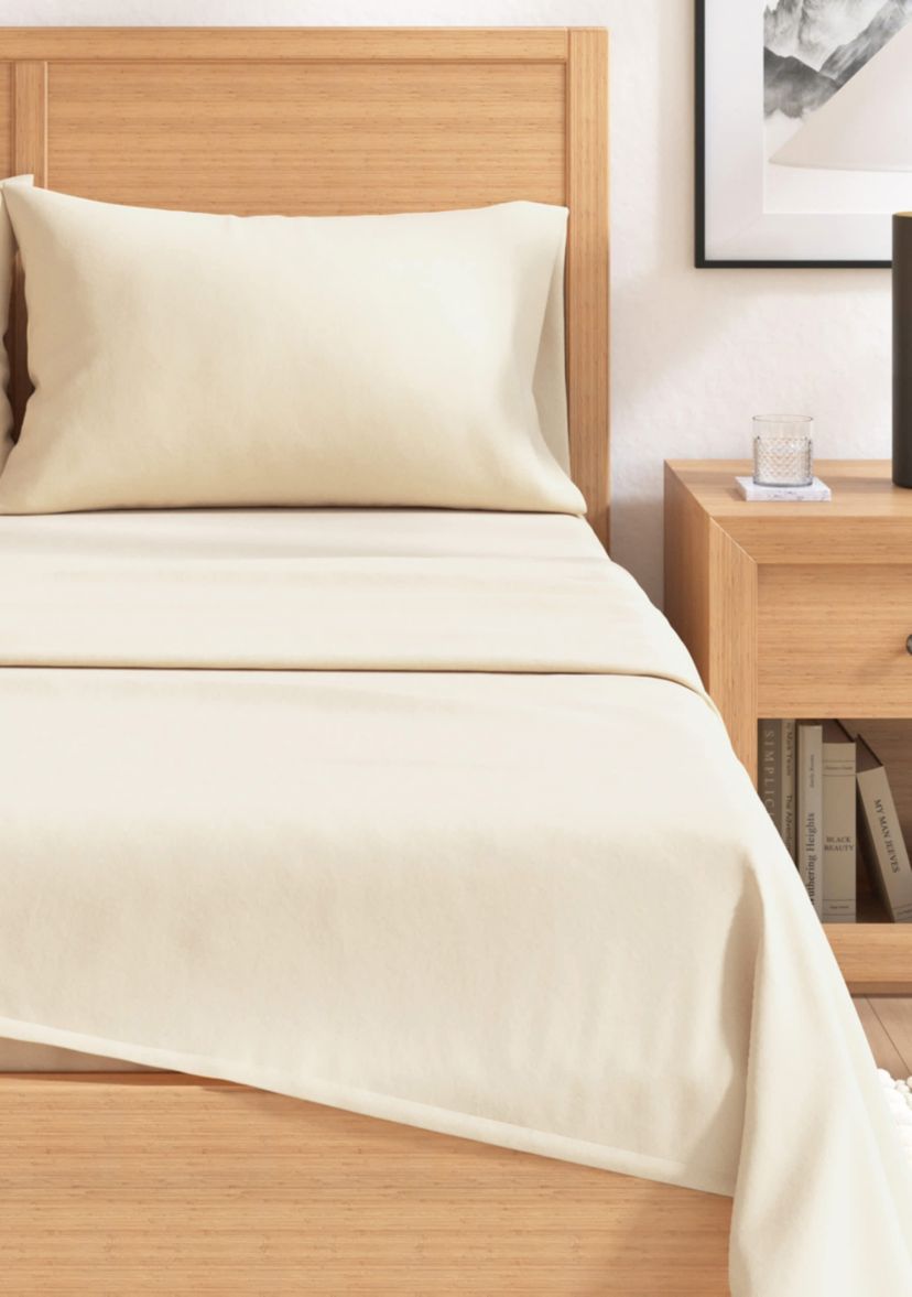 Turkish Cotton Solid Flannel Sheet Set