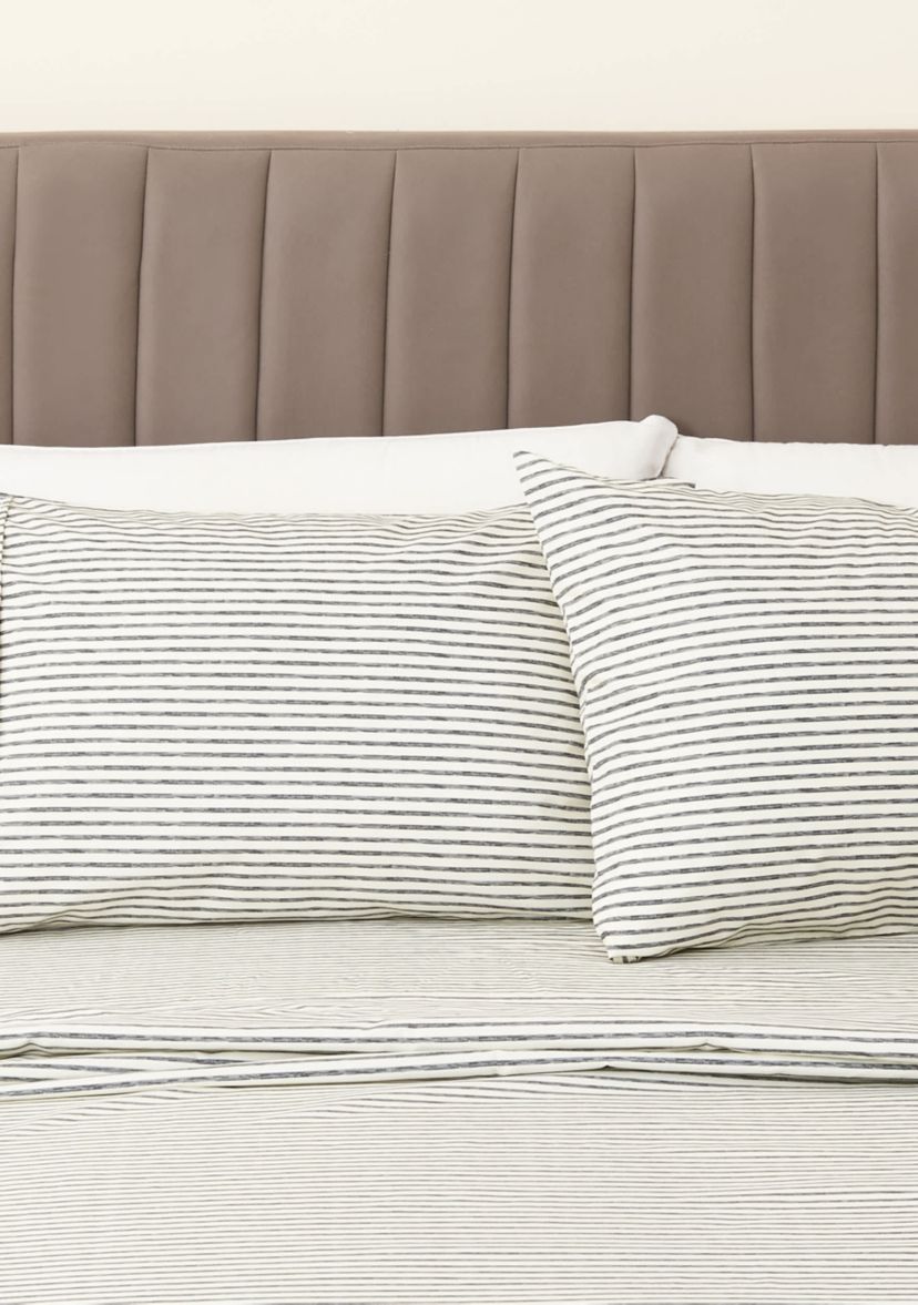 Striped Microfiber Sheet Set