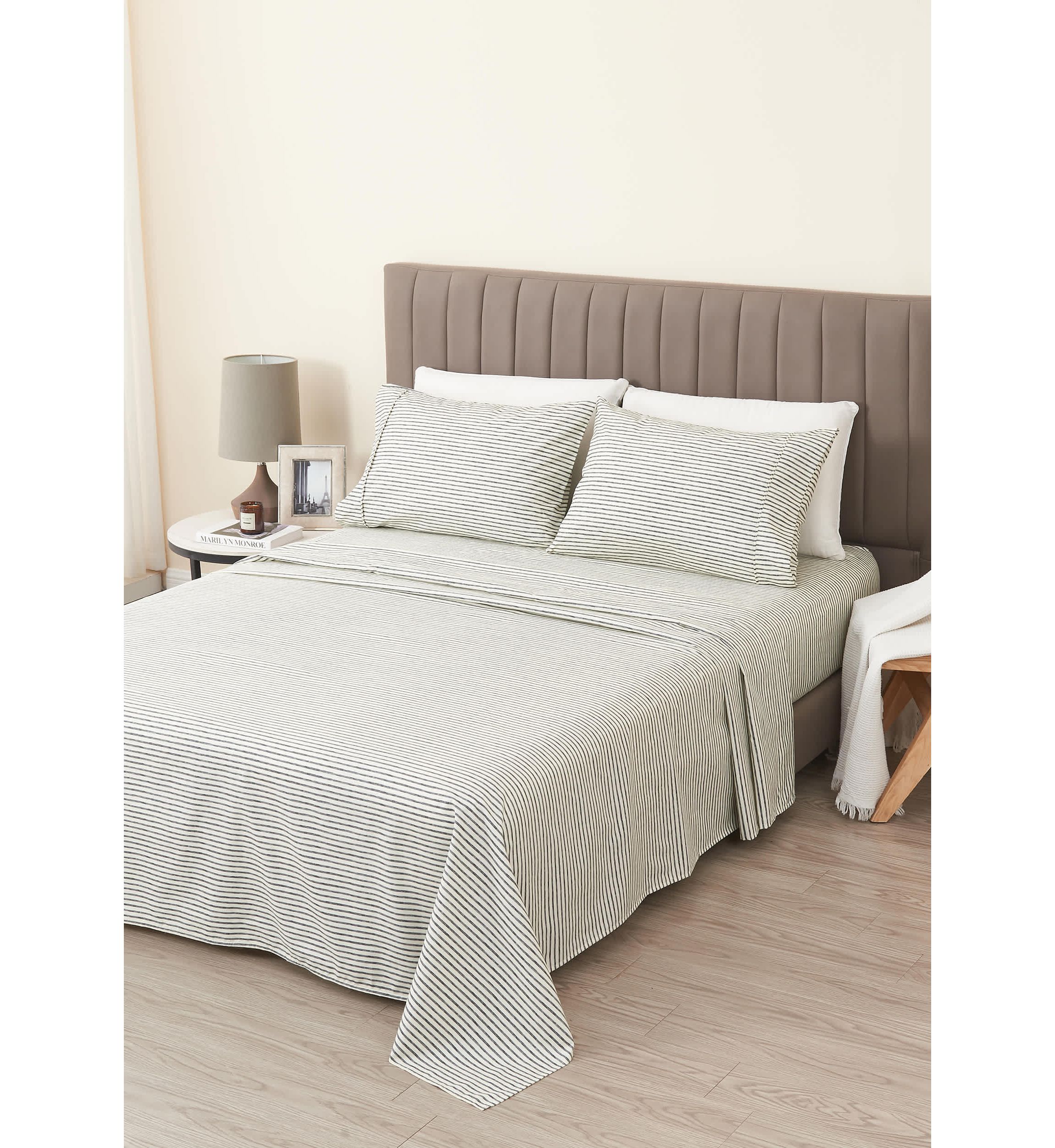 Striped Microfiber Sheet Set