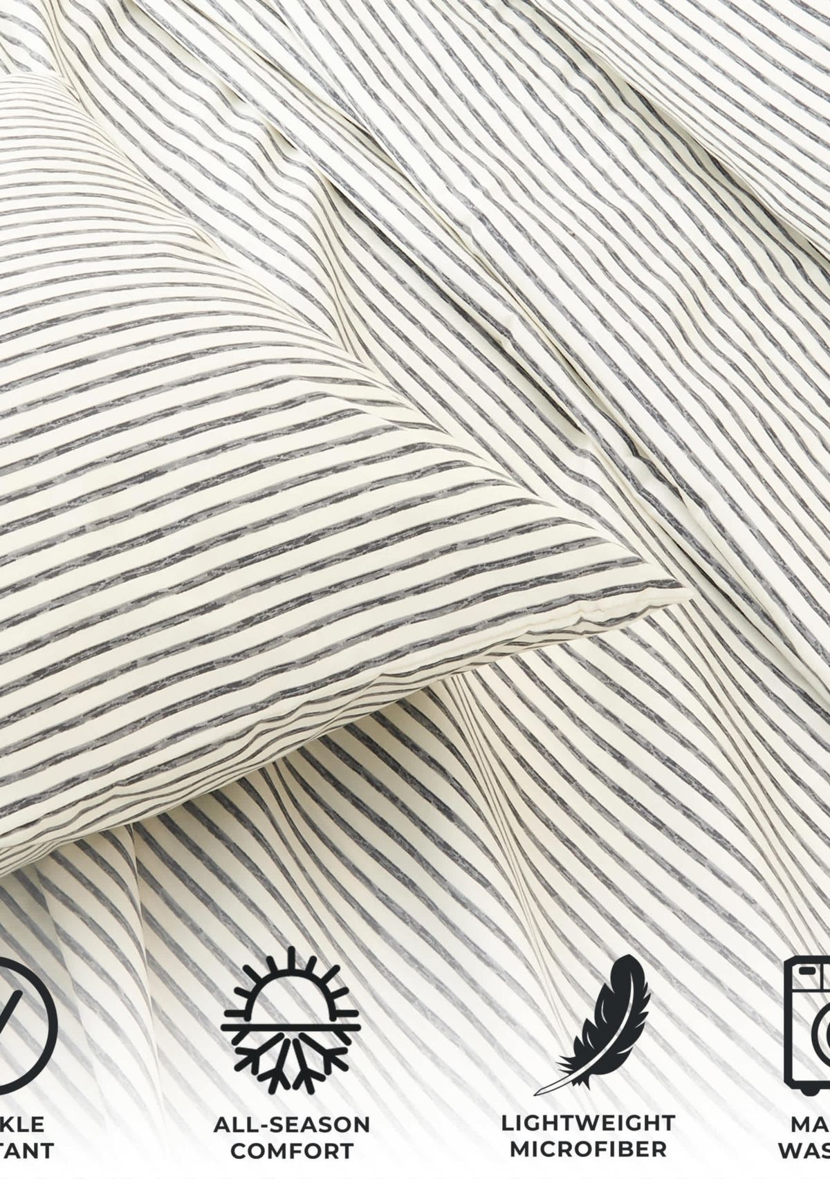 Striped Microfiber Sheet Set
