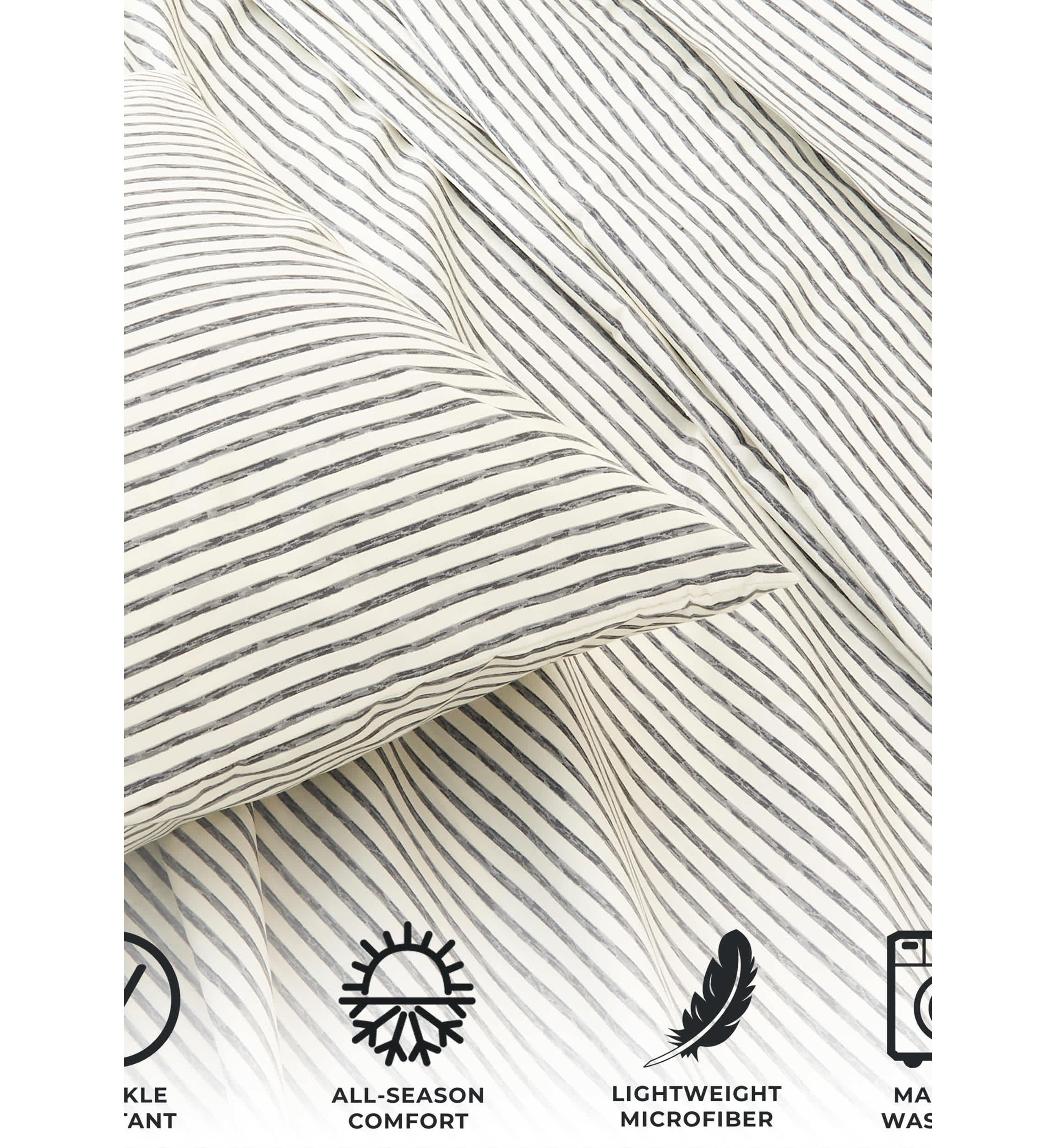 Striped Microfiber Sheet Set