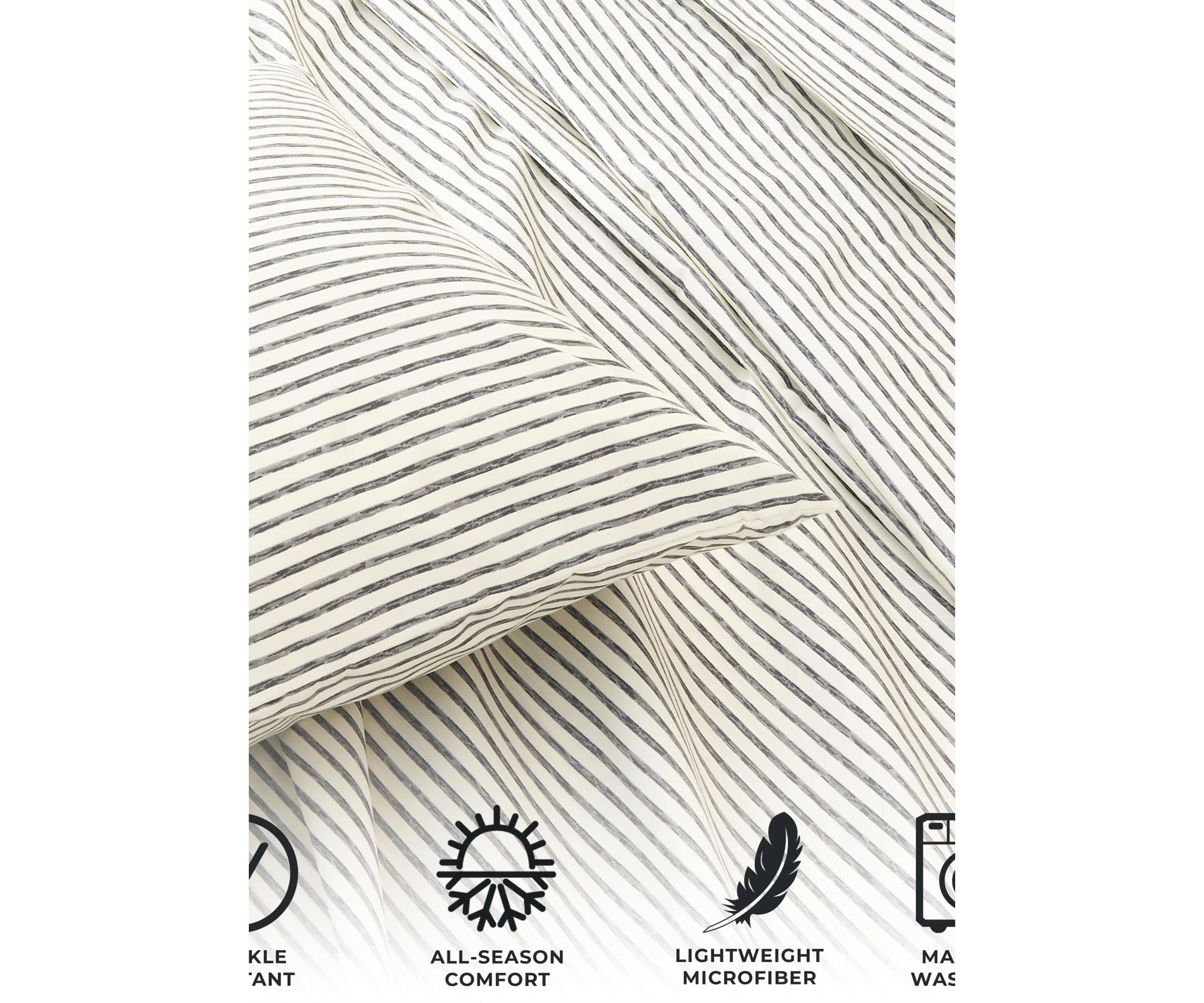 Striped Microfiber Sheet Set