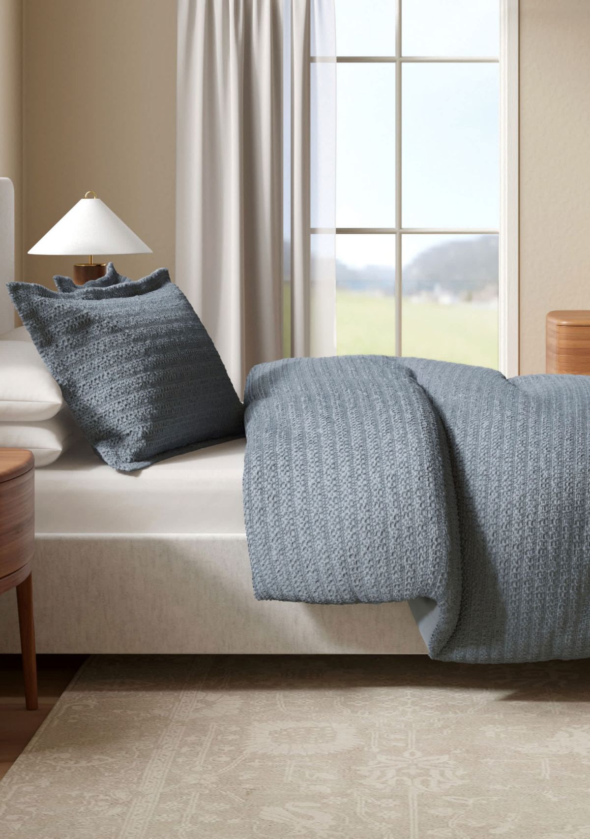 Cotton Waffle Weave Duvet Set
