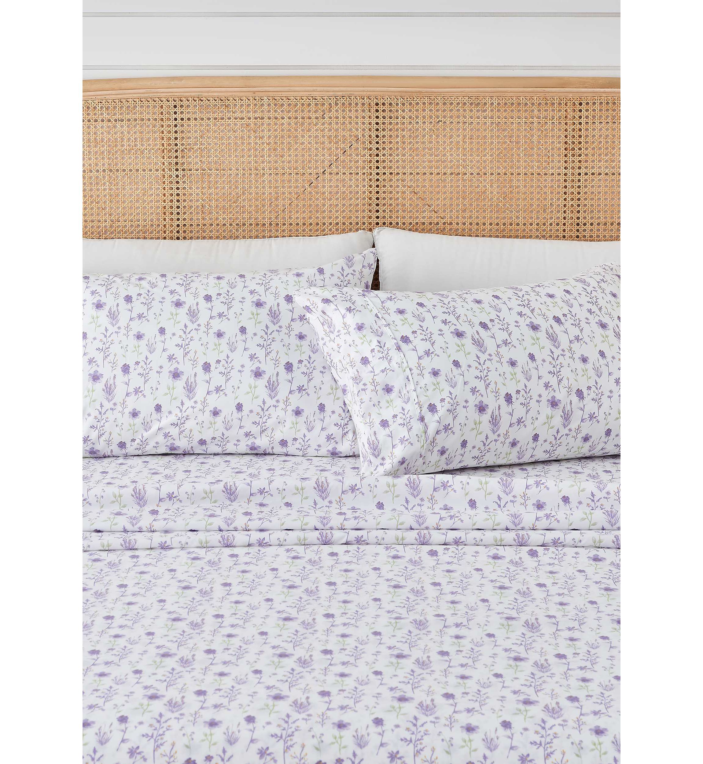 Floral Printed Microfiber Sheet Set