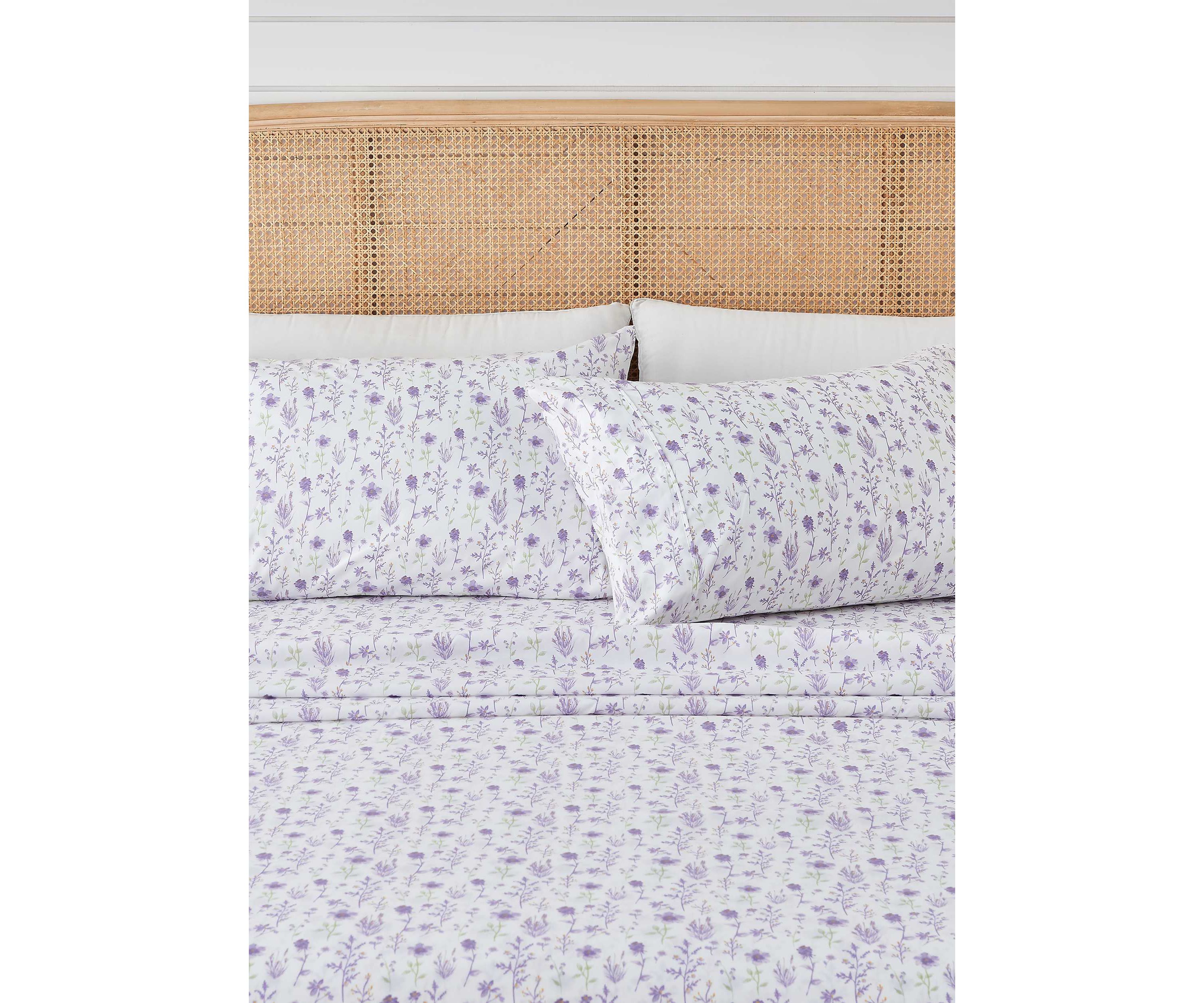 Floral Printed Microfiber Sheet Set