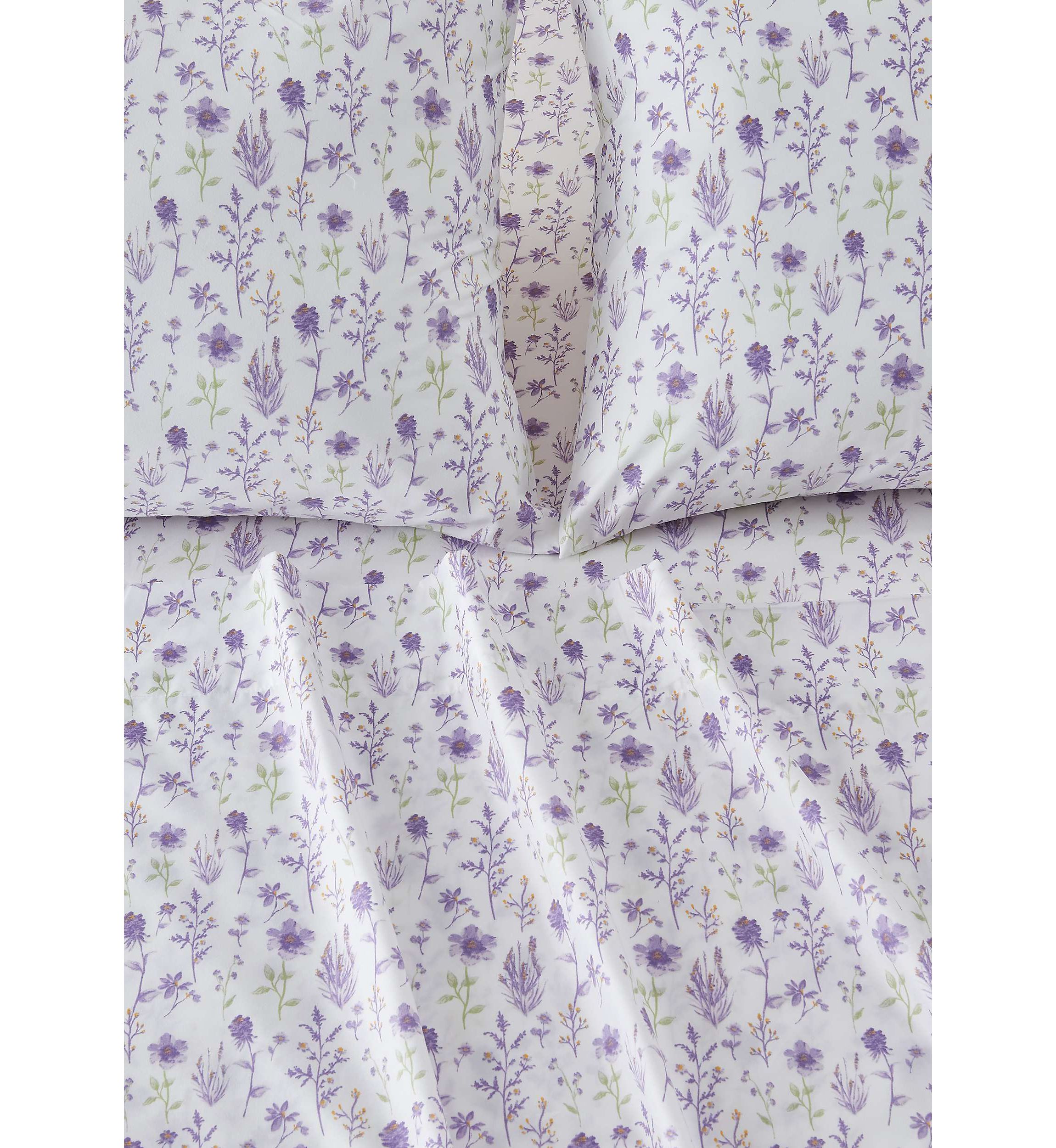 Floral Printed Microfiber Sheet Set