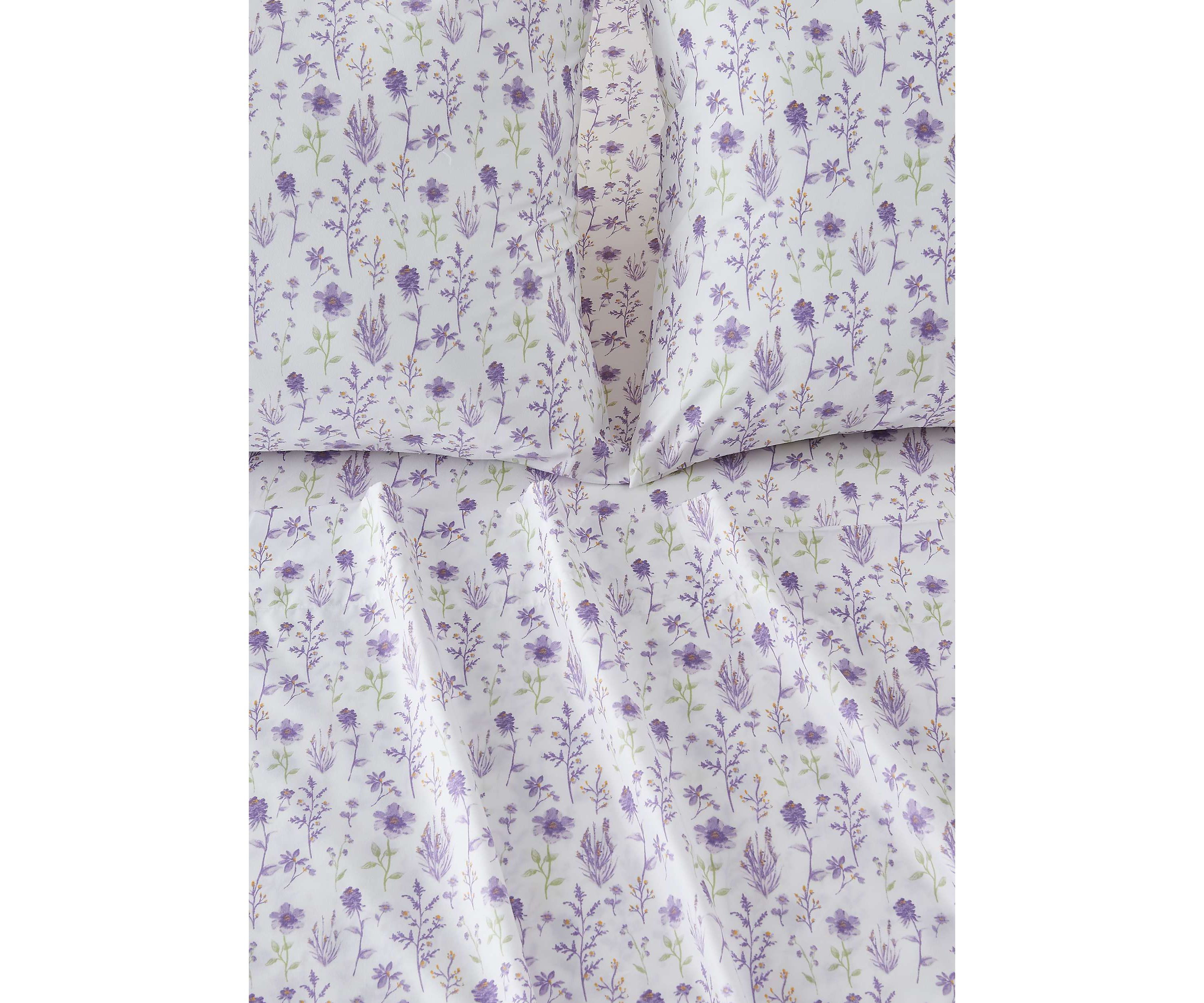 Floral Printed Microfiber Sheet Set