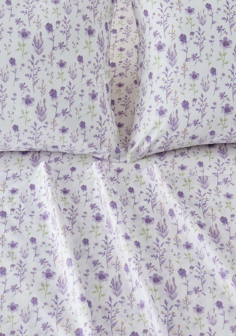 Floral Printed Microfiber Sheet Set