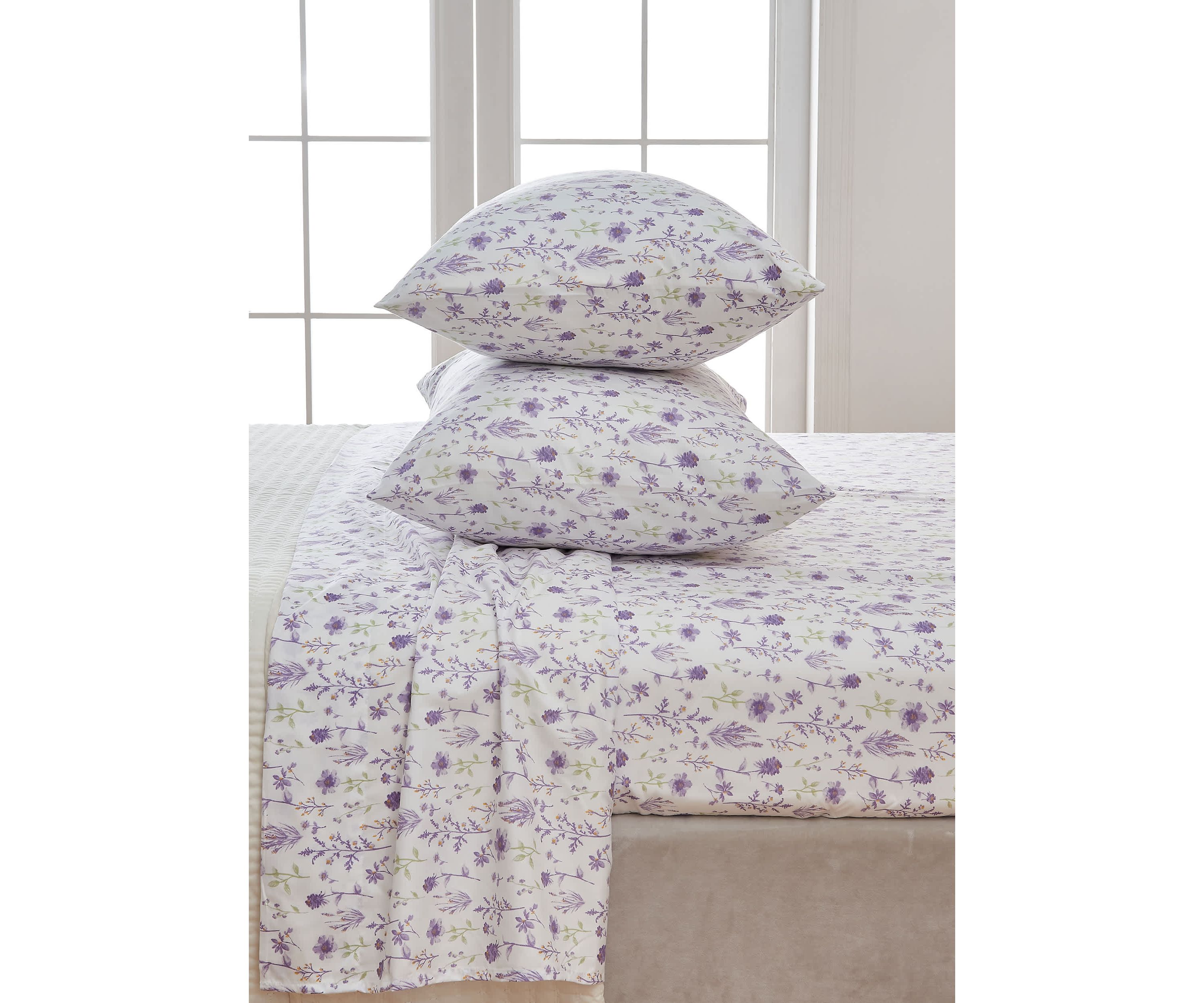 Floral Printed Microfiber Sheet Set