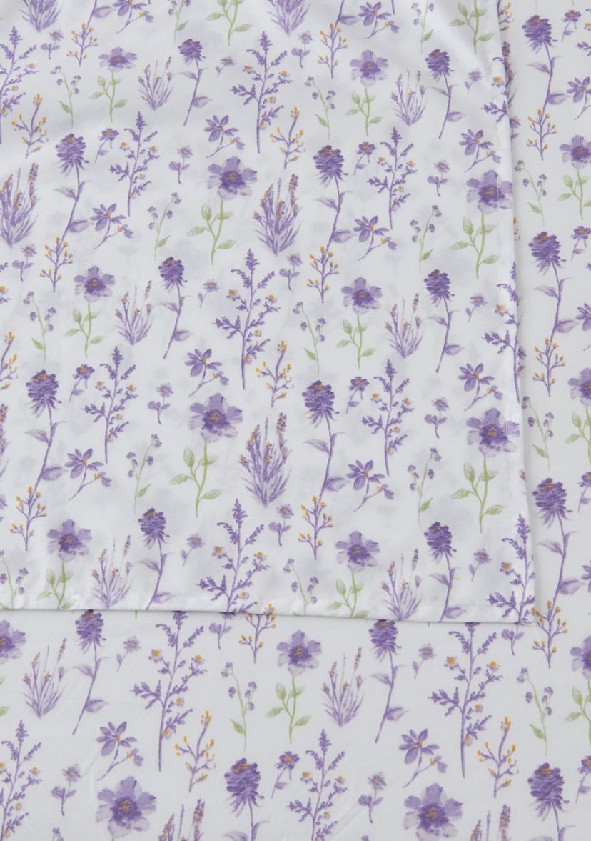 Floral Printed Microfiber Sheet Set