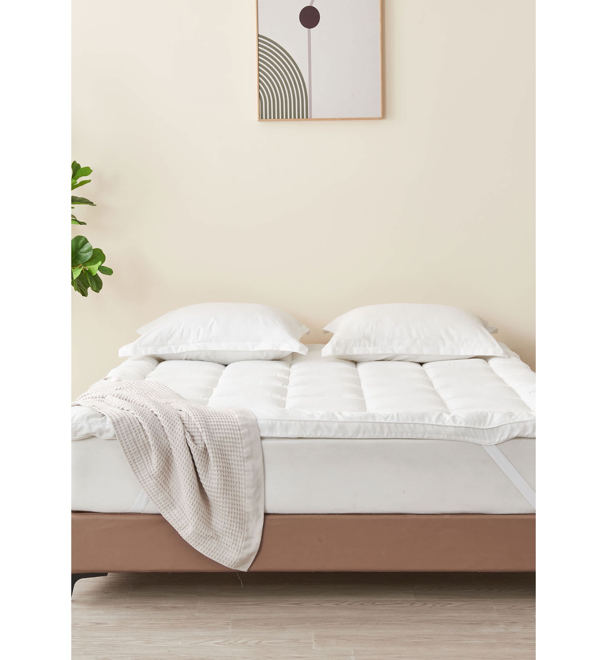 2 Inch Thick Box-Stitched Mattress Pad